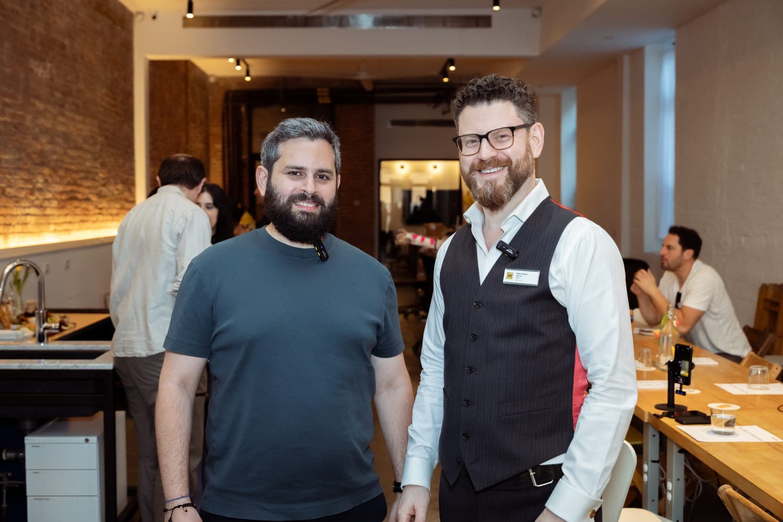 Marc Ziade and Noah Landow standing together at the Tête-à-Tech event