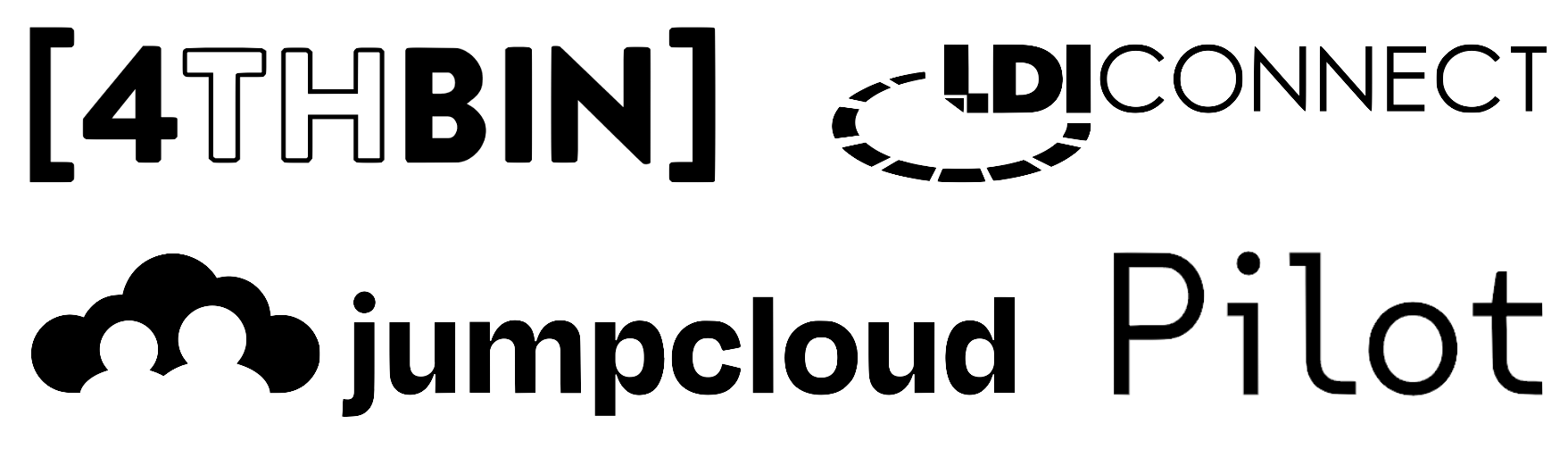 Logos of launch party sponsors: 4th Bin, LDI Connect, JumpCloud, and Pilot